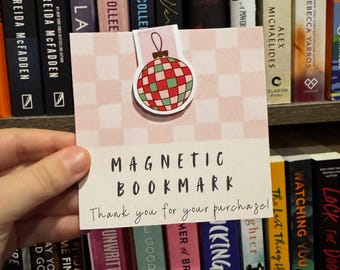 Disco Ball Ornament Magnetic Bookmark