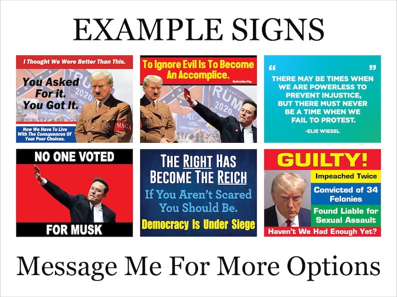 Custom Protest Signs Pack: 10 Double-sided 24