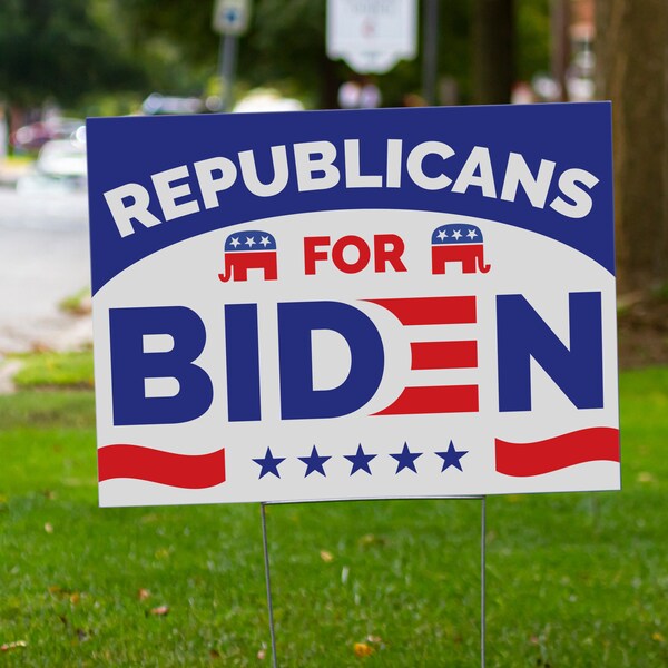 Republicans for Biden Yard Sign| Vote Them Out | Quick Turnaround | Double Sided | 2024 Election | Political Sign | 24"x 18"