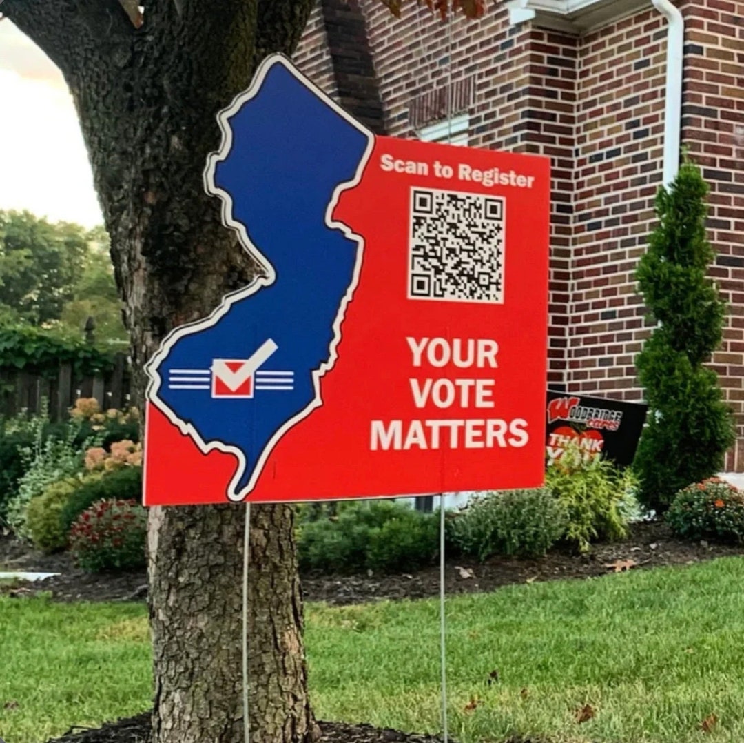 All 50 States your Vote Matters QR Code Yard Sign Voter Registration