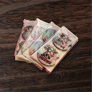 Sarcastic Car Coasters Cute Car Coasters Set of 2 car coasters gifts under 10 car accessories new car gift gifts for her gifts for him