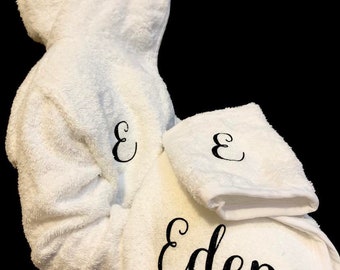 3-piece children's bathrobe to personalize: Softness After the Bath (1-4 years)