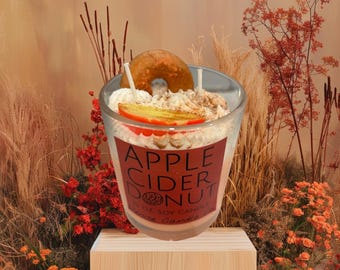 Apple Cider Donut - 10 oz soy wax candle with whipped topping