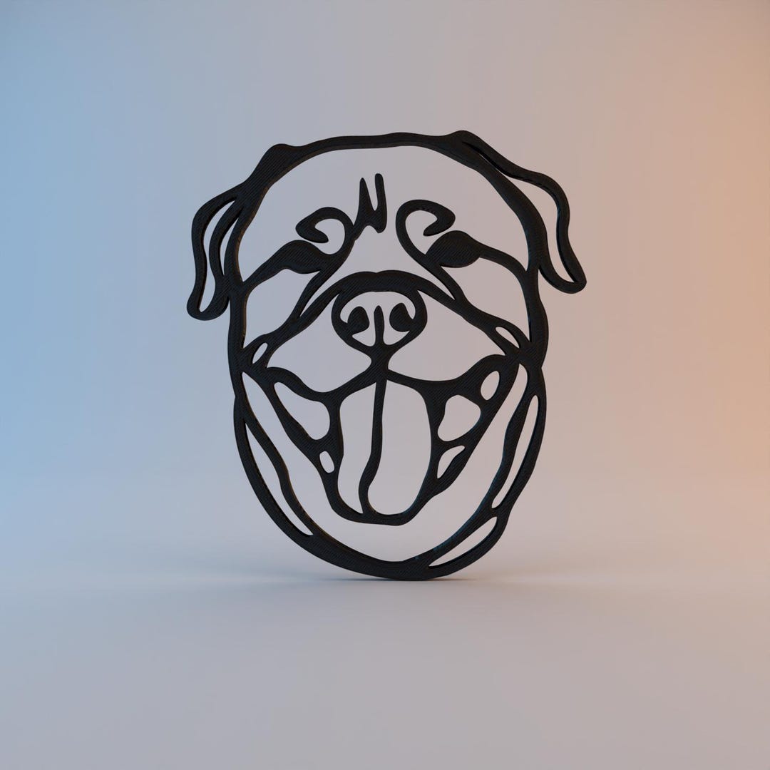 3D Printed Rottweiler Outline Art • Minimalist Dog Breed Wall Decor (UK ...
