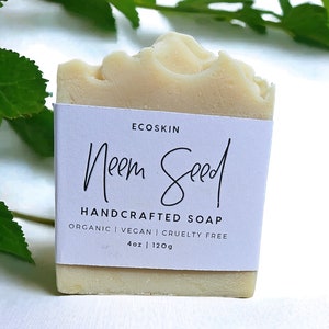 Neem Oil Bar  'The Village Pharmacy'. Vegan | Natural | Handmade | Artisan | Cold Pressed Skin Bar