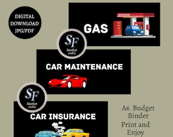 Printable Dashboards A6 Budget Binders, Cash Envelope Category Sinking Funds, Cash Envelope Inserts