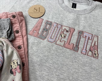 Traje de bebé bordado Sudadera con aplicación de recuerdo Mamá Abuela Abuela Abuelita Abuelo Papá