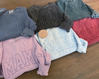 Sudadera bordada para mamá y abuela: Colores cómodos personalizados Título personalizado Abuela Nana Mimi Papá Mamá Gigi Mawmaw Lolli
