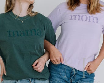 Personalized Embroidered Grandma Sweatshirt: Comfort Colors Custom Floral Gift
