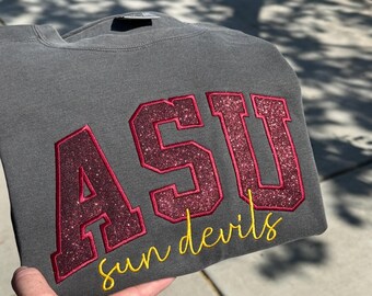 Personalized Embroidered Team Shirt Comfort Colors Sweatshirt Mothers Day Gift College University