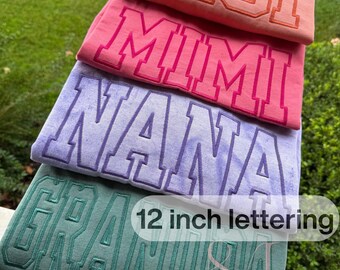 Personalized Mothers Day Gift Grandma Comfort Colors® Embroidered Sweatshirt  Shirt Nana Shirt  Gift Grandpa Gigi Mimi New Nana Kiki Memaw