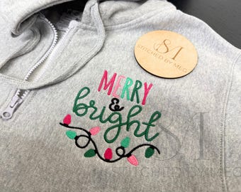 God och ljus jul-tröja med rund hals och kvarts dragkedja