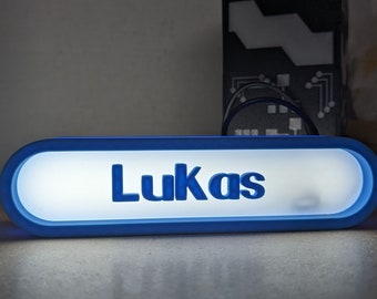 CUSTOM NAME Nintendo Logo LED Lightbox – Personalized Gaming Light, Unique Gamer Gift