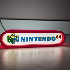 Illuminate Your Space with the Nintendo 64 Logo LED Sign