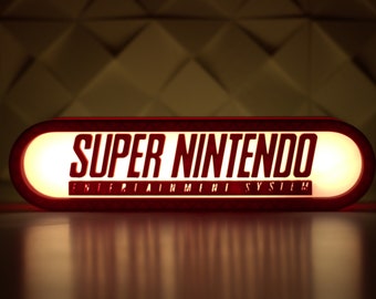 Lampe avec logo Super Nintendo (SENS) - Décoration de console rétro