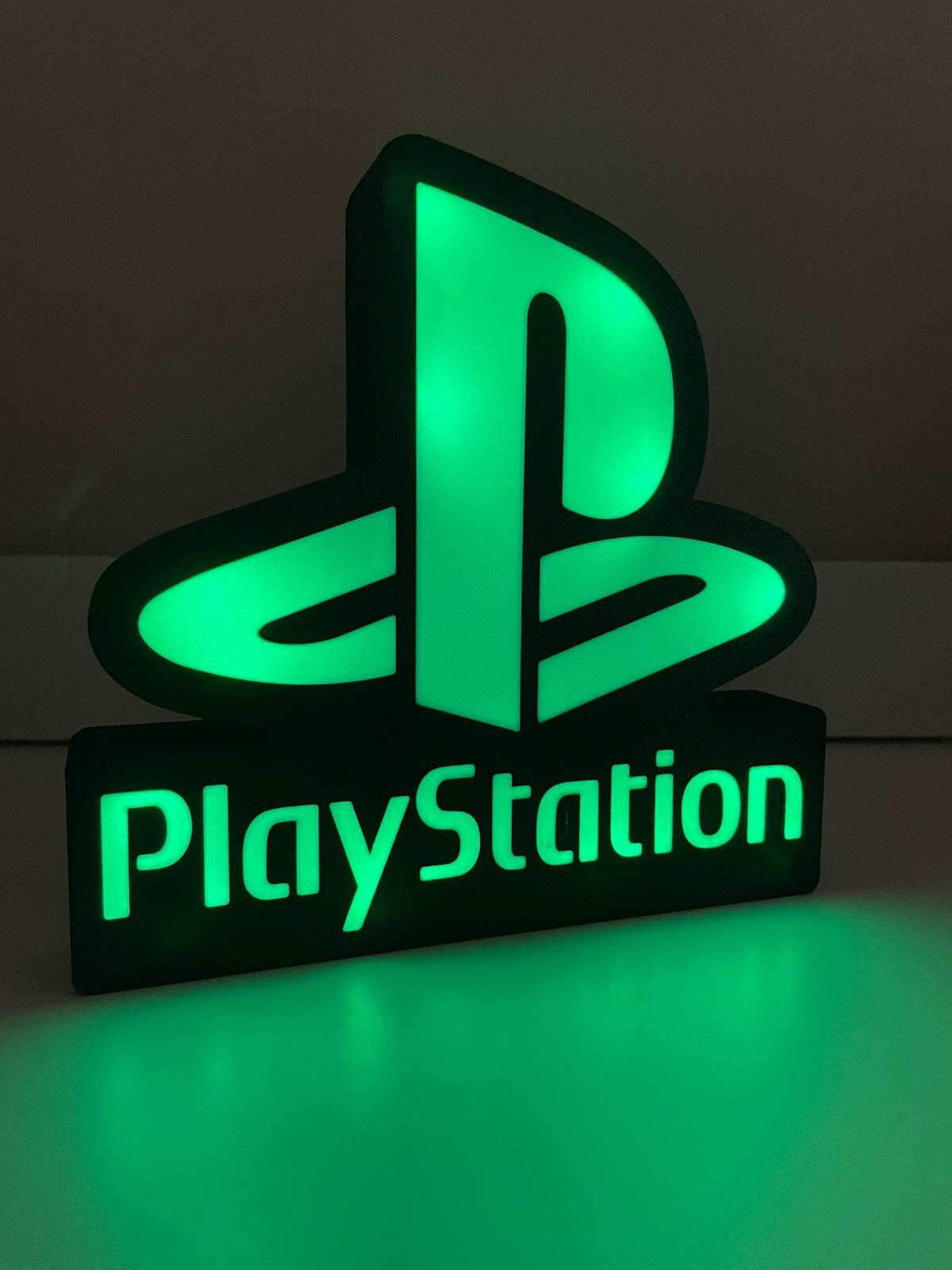 Logo Playstation Imprimé En 3D – Décoration Gamer Au Choix, Marque Lerpo3D