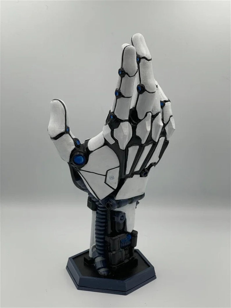 Futuristic Robot Hand Console Controller Holder Sci-Fi Gaming Setup Companion image 1