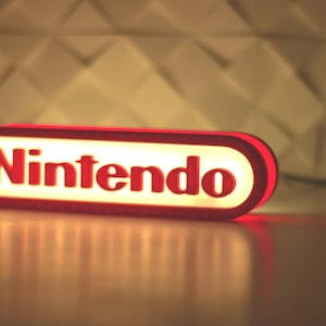 Nintendo LED Sign 3D - Vibrant Illuminated Gaming Display