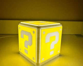 Super Mario icône lampe chevet gaming chambre décoration lumière Noël anniversaire gamer | Configuration de l'éclairage du streamer Twitch