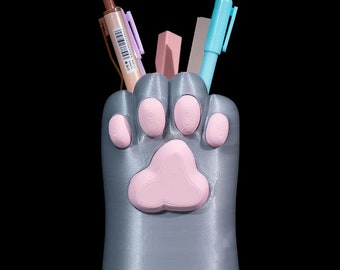 Customizable Cat Paw Pen Holder - Adorable Desk Accessory for Kids