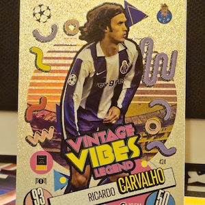 Ricardo Carvalho "vintage Wibes", nouveau Topps Match Attax 2024/2025. Carte de football. Carte à collectionner. Expédition combinée. Lisez les informations.