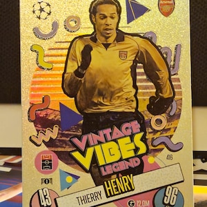 Thierry Henry "Vintage Wibes", New Topps Match Attax 2024/2025. Soccer card. Trading card. Combined shipping. Read info.