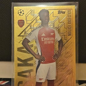 Bukayo Saka "Gold Edge Edition", nouveau Topps Match Attax 2024/2025. Carte de football. Carte à collectionner. Expédition combinée. Lisez les informations.