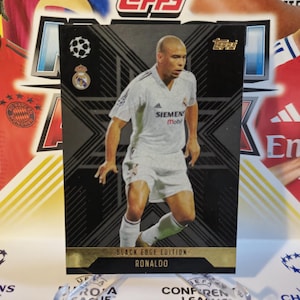 Ronaldo R9 « Black Edge », nouveau Topps Match Attax supplémentaire 2024/2025. Carte de football. Carte à collectionner. Expédition combinée. Lisez les informations.