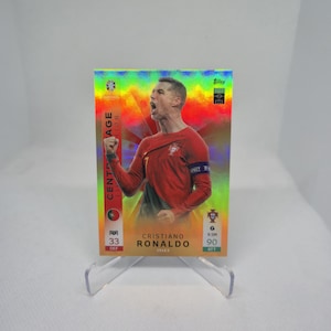 Cristiano Ronaldo "Edição Centro do Palco" Topps Match Attax Euro 2024. Portugal. Cartão de futebol. Cartão colecionável. Envio combinado. Leia as informações.