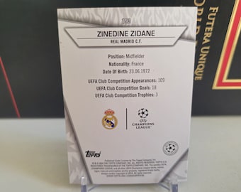 Zinedine Zidane Topps Superstars 2023. Real Madrid. Fußball Karte