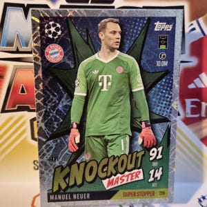 Manuel Neuer "Knockout Master", Nuovo Topps Match Attax extra 2024/2025. Carta da calcio. Carta collezionabile. Spedizione combinata. Leggi le informazioni.