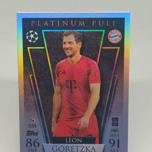 Leon Goretzka « Platinum Pull Edition », nouveau Topps Match Attax 2024/2025. Carte de football. Carte à collectionner. Expédition combinée. Lisez les informations.
