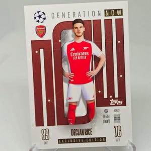 Declan Rice « Generation Now », nouvelle catégorie Topps Match 2024/2025. Carte de football. Carte à collectionner. Expédition combinée. Lisez les informations.