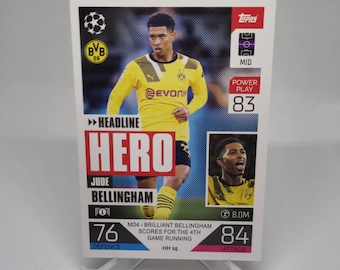 ジュード・ベリンガム「ヘッドライン・ヒーロー」Topps Match Attax 22