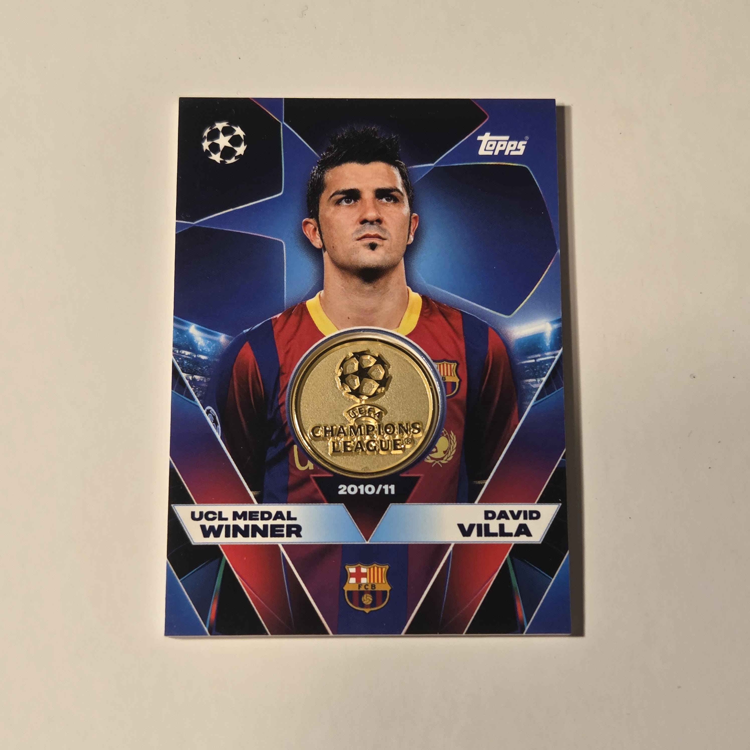 David Villa UCL Medal Winner Relic Topps Match Attax 25/26