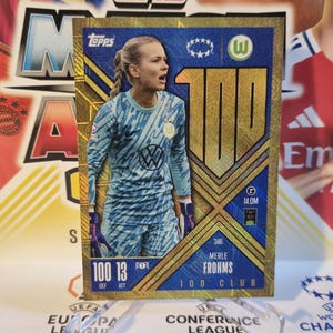 Merle Frohms « 100 Club », nouvelle taxe Topps Match en sus 2024/2025. Carte de football. Carte à collectionner. Expédition combinée. Lisez les informations.