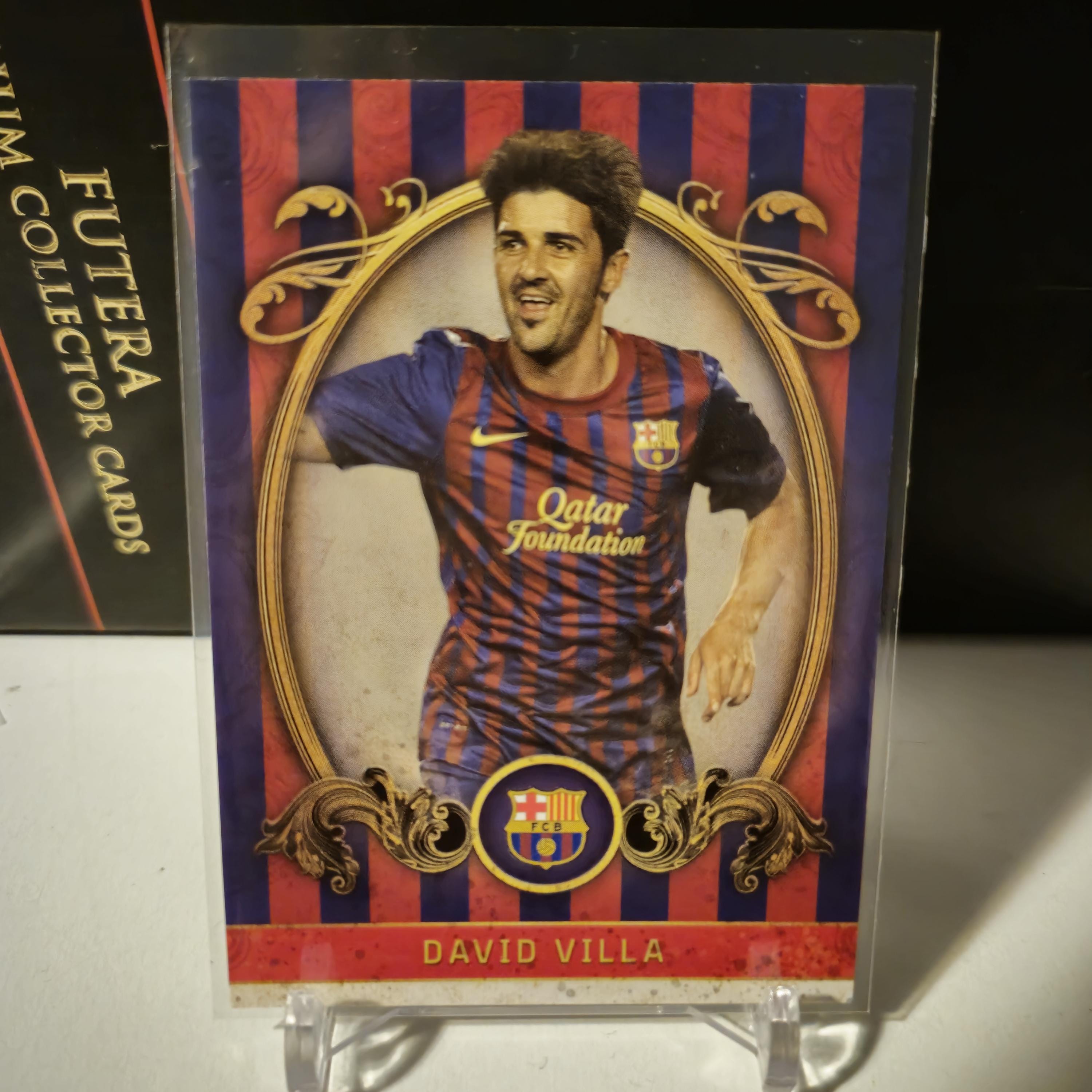 Carte Fan David Villa - Espagne/Barcelone - 21x15 Cm - Agon - Neuve