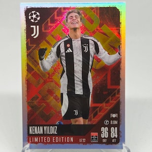 Kenan Yildiz "Édition limitée", nouveau Topps Match Attax 2024/2025. Carte de football. Carte à collectionner. Expédition combinée. Lisez les informations.