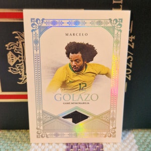 Marcelo "Golazo", 1/1ex!!! FUTERA Unique World Football 2023/2024. Tarjeta de fútbol. Camiseta usada en el partido 2010/11. ¡Una de una! ¡Una de una! Real Madrid