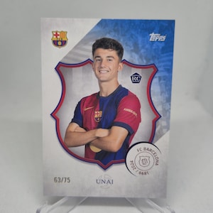 Unai /75ex, Topps FC Barcelona 125.º aniversario 2024. Tarjeta de fútbol. Envío combinado.