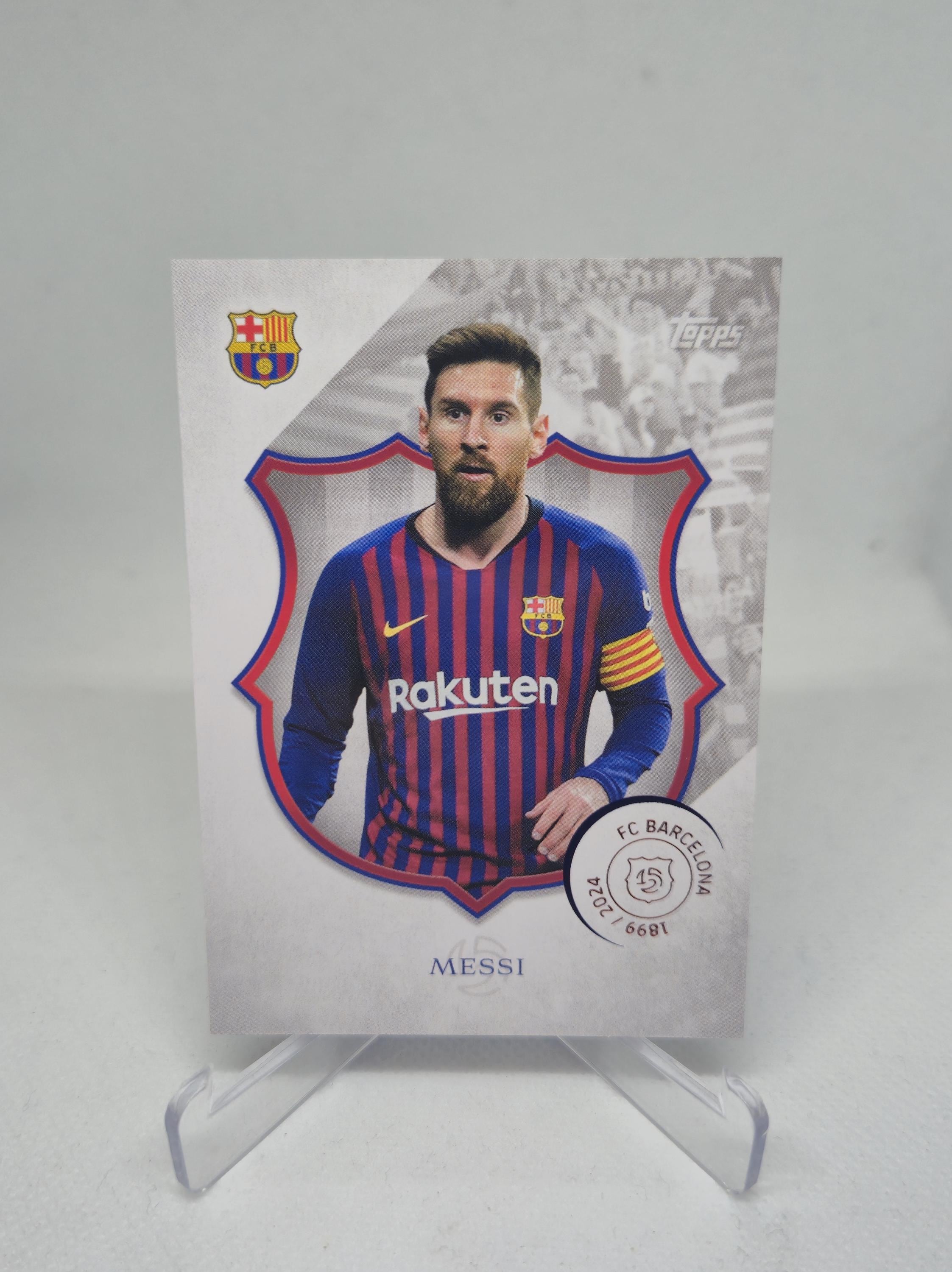 メッシ Topps FCバルセロナ 125周年記念 2024。サッカーカード。同梱