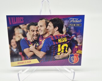 Lionel Messi Xavi Iniesta, Panini FC Barcelona 125 Anniversary 2025. Soccer card. Combined shipping. Read info.