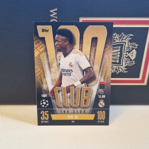 VINI Jr "100 Club", Topps Match Attax Fußball 2024. Fußball Karte. Sammelkarte. Kombiversand möglich. Vinicius jr.