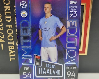 Erling Haaland „Limited Edition“, Topps Match Attax 2022/23. Fußball Karte. Sammelkarte. Kombiversand möglich.