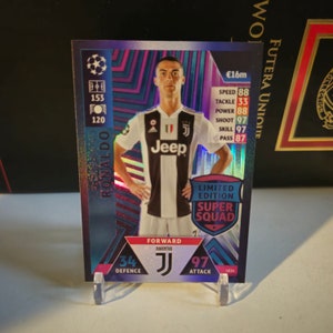 Cristiano Ronaldo "Limited Edition" Topps Match Attax. Soccer card. Trading card. Combined shipping. Juventus.