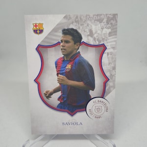SAVIOLA Topps FC Barcelona 125.º aniversario 2024. Tarjeta de fútbol. Envío combinado.