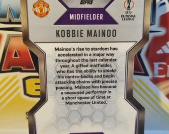KOBBIE MAINOO ToppsJapaneditionトーディングカード 2024-25 Topps UEFA KOBBIE MAINOO PINK SPARKLE Man Utd