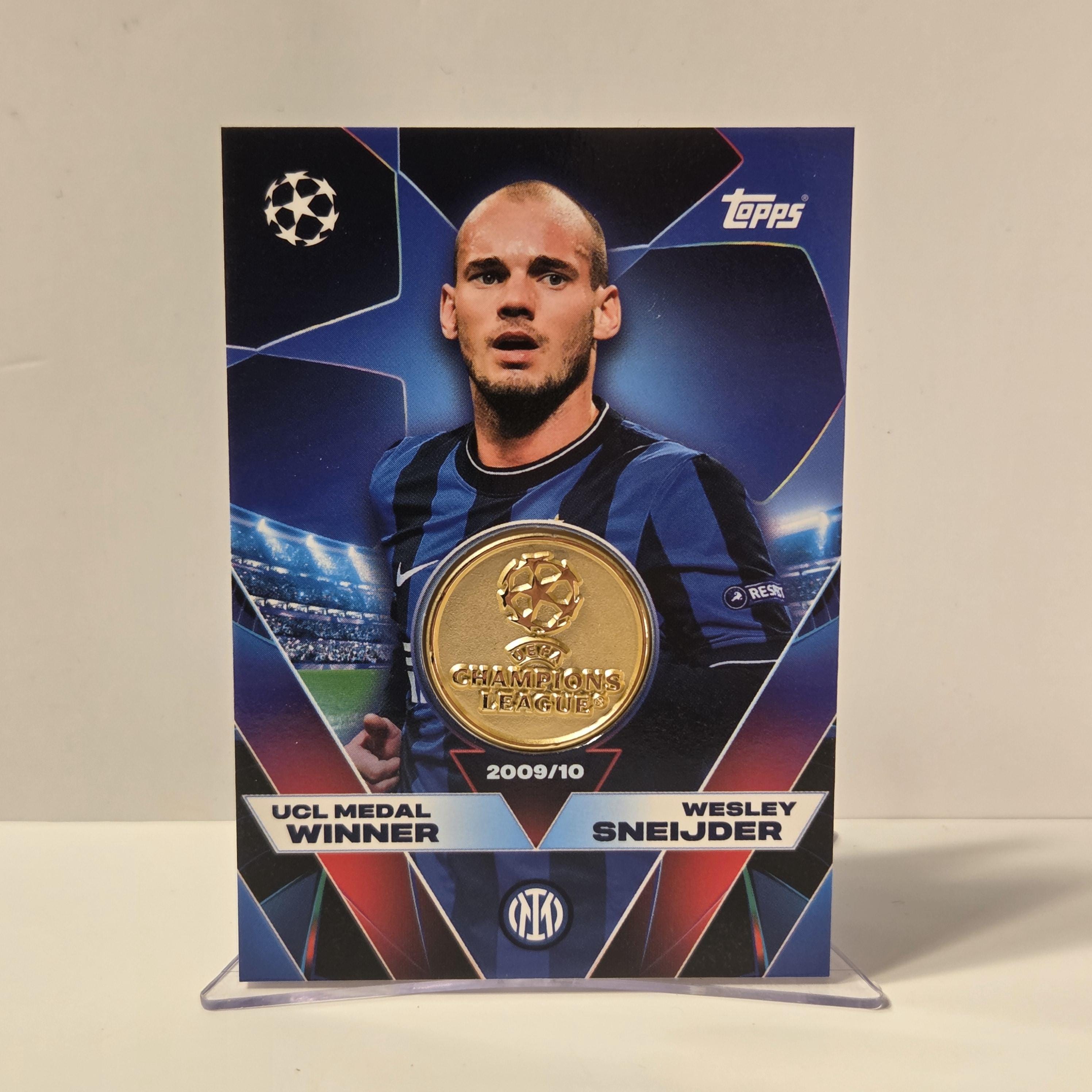Wesley Sneijder UCL Medal Winner Relic Topps Match Attax 25/26