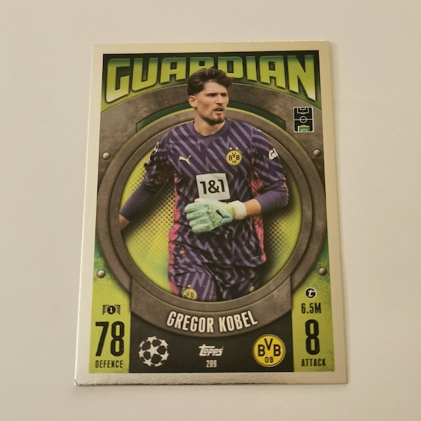 Gregor Kobel "Guardian" Topps Match Attax Soccer 2024. Soccer card. Trading card. Combined shipping.