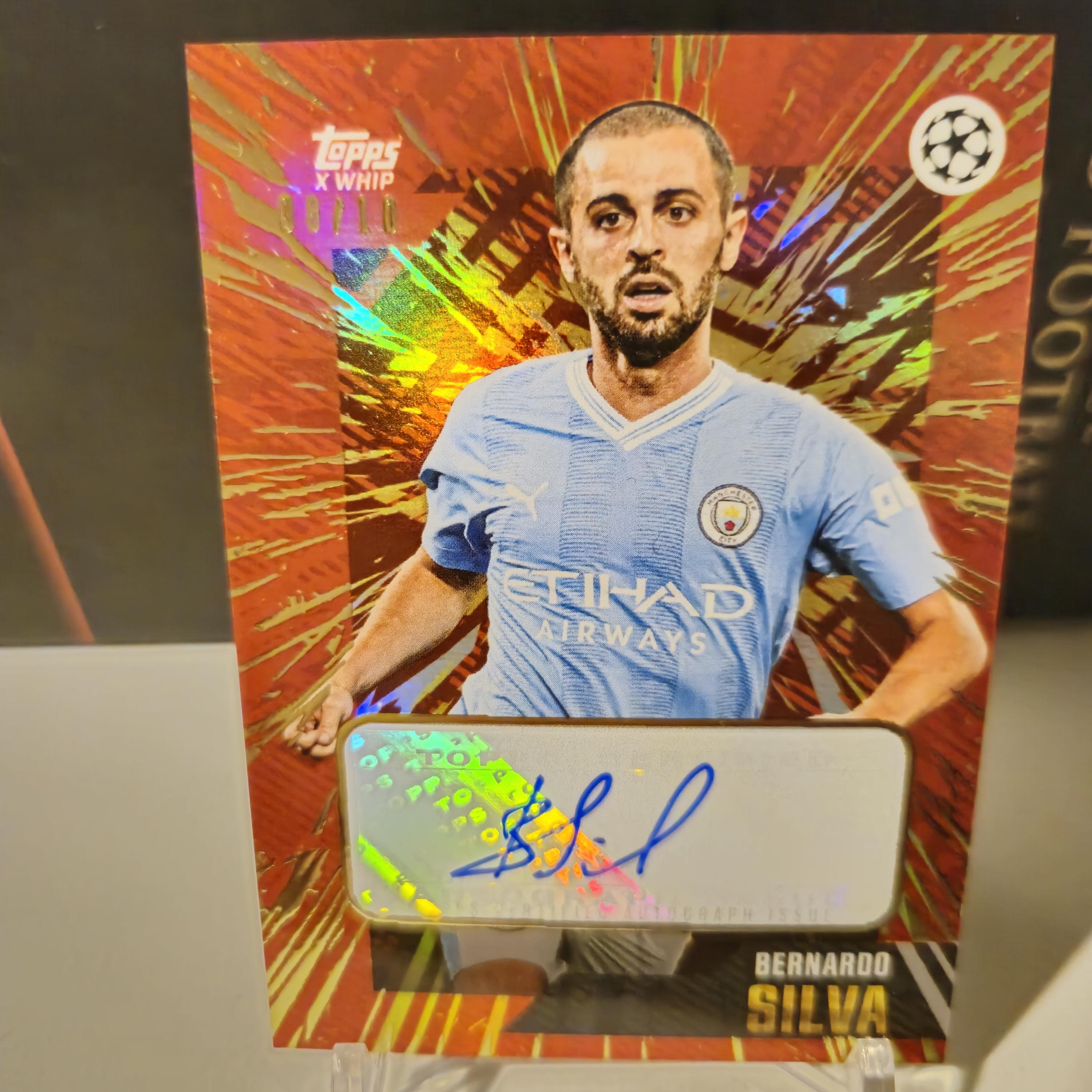Bernardo Silva AUTO 08/10ex! Topps Gold 23/24. Manchester City